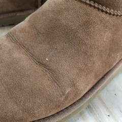 UGG Boots Youth 6 Bailey Button Shearling Brown Round Toe Ankle Top SN 5991