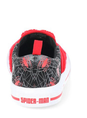 Spiderman SIZE 1 Boys Little & Big Twin Gore Casual Slip On Sneakers color RED