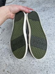 Cat & Jack Unisex Kids Green/Black Camo Slip-On Canvas Shoes US 3 Low Top