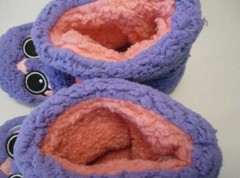 Girls‘ Owl Bootie Slippers ~ Cat & Jack™ Purple ~ Size Medium (2-3)
