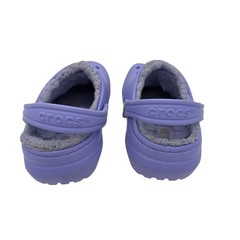 Crocs Kids Classic Lined Clogs Purple Fleece Warm Comfort Shoes C9