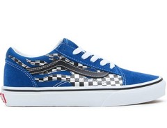 VANS FLAME OLD SKOOL CHECKERBOARD REFLECTIVE SIZE 7Y/8.5W NWB RARE (VN0A4UHZ7WM)