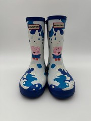 Hunter Peppa Pig Muddy Puddles Rain Boots Blue US 12 Boys / 13 Girls