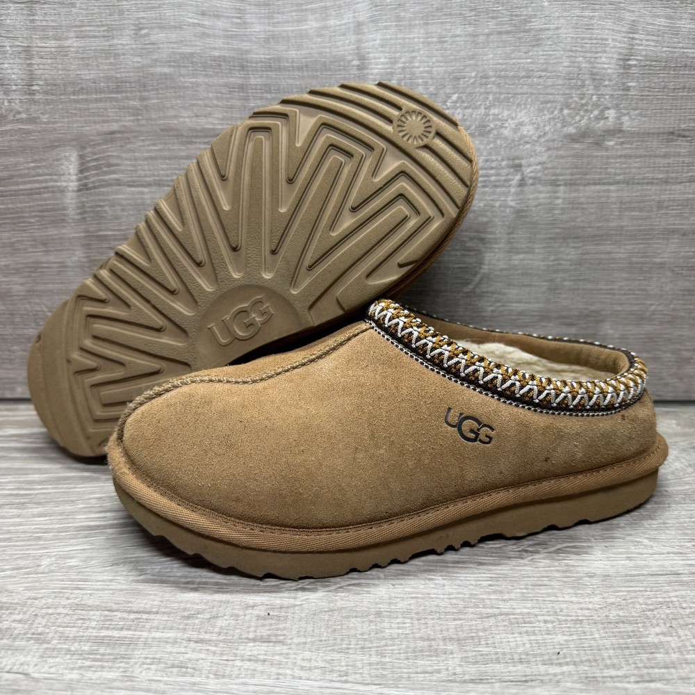 UGG Tasman II Chestnut Brown Suede Slipper Clogs Youth Size 6 1019066K Shearling