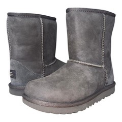 Toddler Ugg Classic II Short Sheepskin Lined Winter Boots , Charcoal | 1017703K