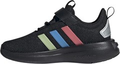 Adidas Bigs Kids Racer TR23 Sneakers Size 6 Black Metallic Silver