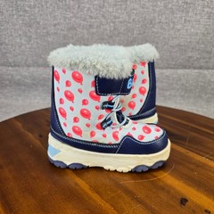 Bluey Bingo Kids Winter Snow Boots Blue Red Balloon Print Faux Fur Sz 7 36112035