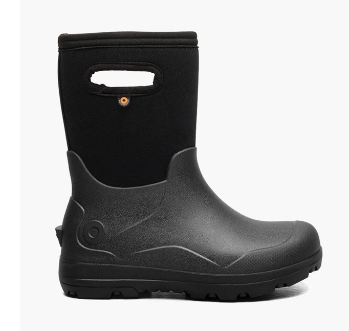 BOGS York Seamless Kids Boots Rain Snow Black Size 4 NEW W/tags Retail $90