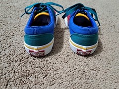 Vans Off The Wall Lace Up Multicolor Skateboard Shoes 721356 Kids Size US 12.0