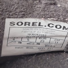 SOREL Whitney II Strap Boot WP Winter Boots Little Girl Size 6 T Gray Pink