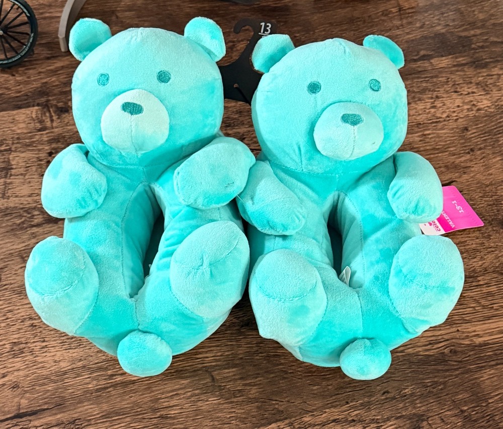 Teddy Bear Slippers Child Fluffy Shoe Cute House Animal Slippers Various Sizes