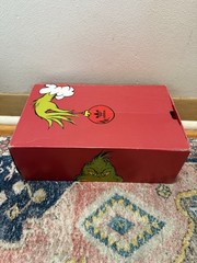 adidas Forum Low CL J The Grinch Suede Athletic Kids Shoes Oat Brown Red Size 6