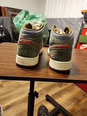 Nike Air Jordan 1 Mid GS Treeline Green Brown Sneakers FQ8101-200 Size 7Y