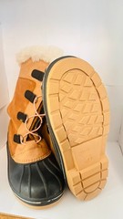 Comfortable Kids Fall Winter Cat & Jack Brown Boots 4Y Faux Fur Good Condition