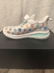 adidas White Multicolor Geometric Sneaker Hook & Loop Unisex Kids US 13K