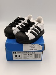Adidas Superstar II CF EL I Toddler Shoes Size 4K White Black Sneaker JI0212