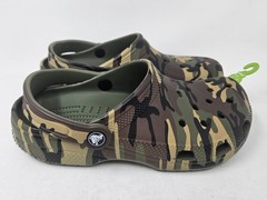 Crocs Classic Clog Slip-On Sandals, Unisex Kid’s Army Green Camo, 211879, NEW!