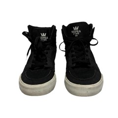 Supra High Top Sneakers Kids 6 Black Skate Shoes Lace Up Streetwear Boys Girls