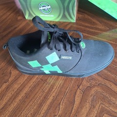 Heelys Pro 20 Minecraft Creeper Black Green Wheeled Shoes US 7 w/ Box