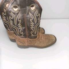 Old West BSC1878 Black Distressed Square Toe Boot Youth Size 2.5