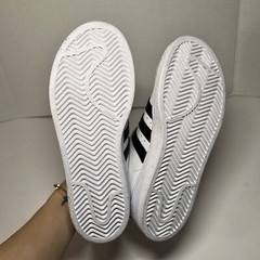 Adidas Kid’s Superstar White Black Stripe Sz 3 Sneakers Preppy, School,College
