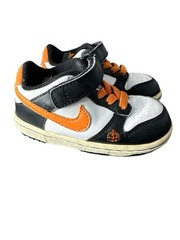 Rare Nike Dunk Low White Orange Black HALLOWEEN 304846-182 Toddler Size 6C