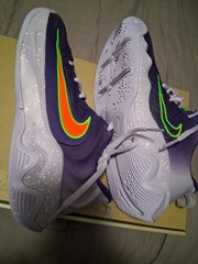 Nike Giannis Immortality 4 Purple/Green Mesh Low Top Kids Sneakers 6Y IH7664