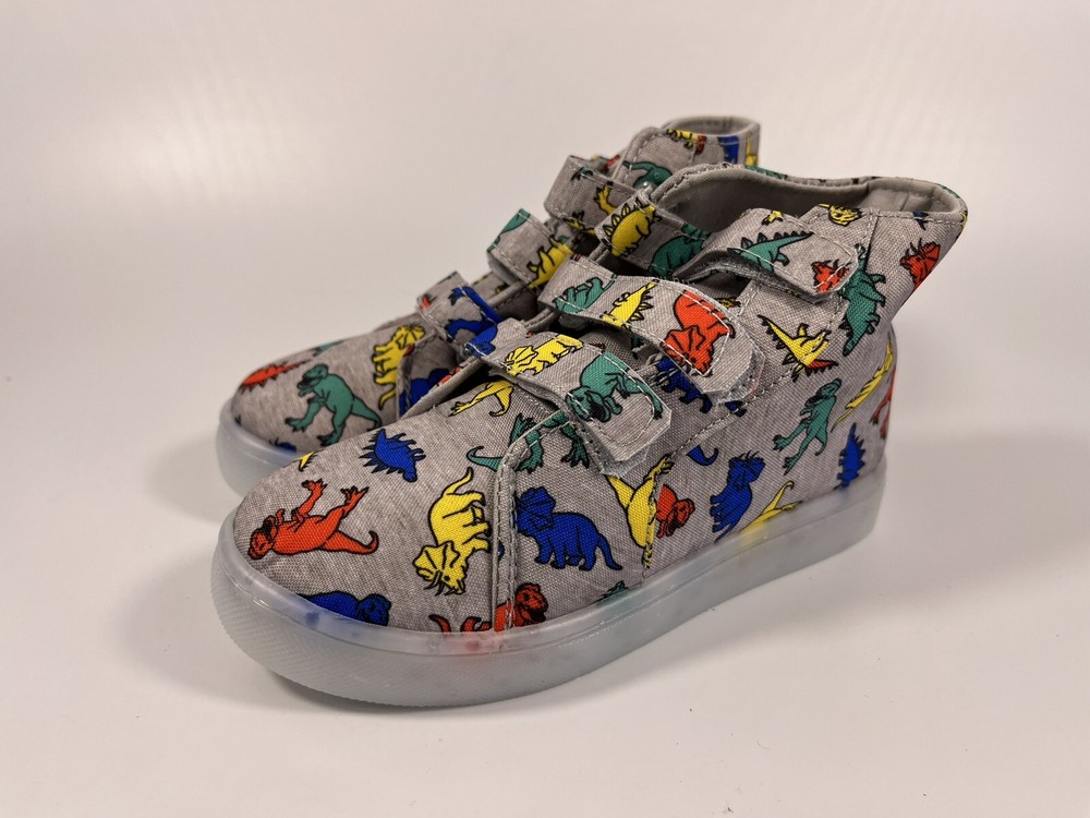 Fabkids Little Kids 3D Dino Light Up High Top Sneaker US SIZE 12
