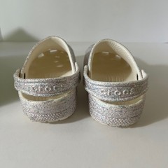 Kids Crocs Classic Glitter Clog White Multicolored Glitter J2