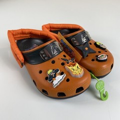 CROCS Orange NARUTO SHIPPENDUN Children Size C11 C12 C13 J2 J3 Lights Up NWT