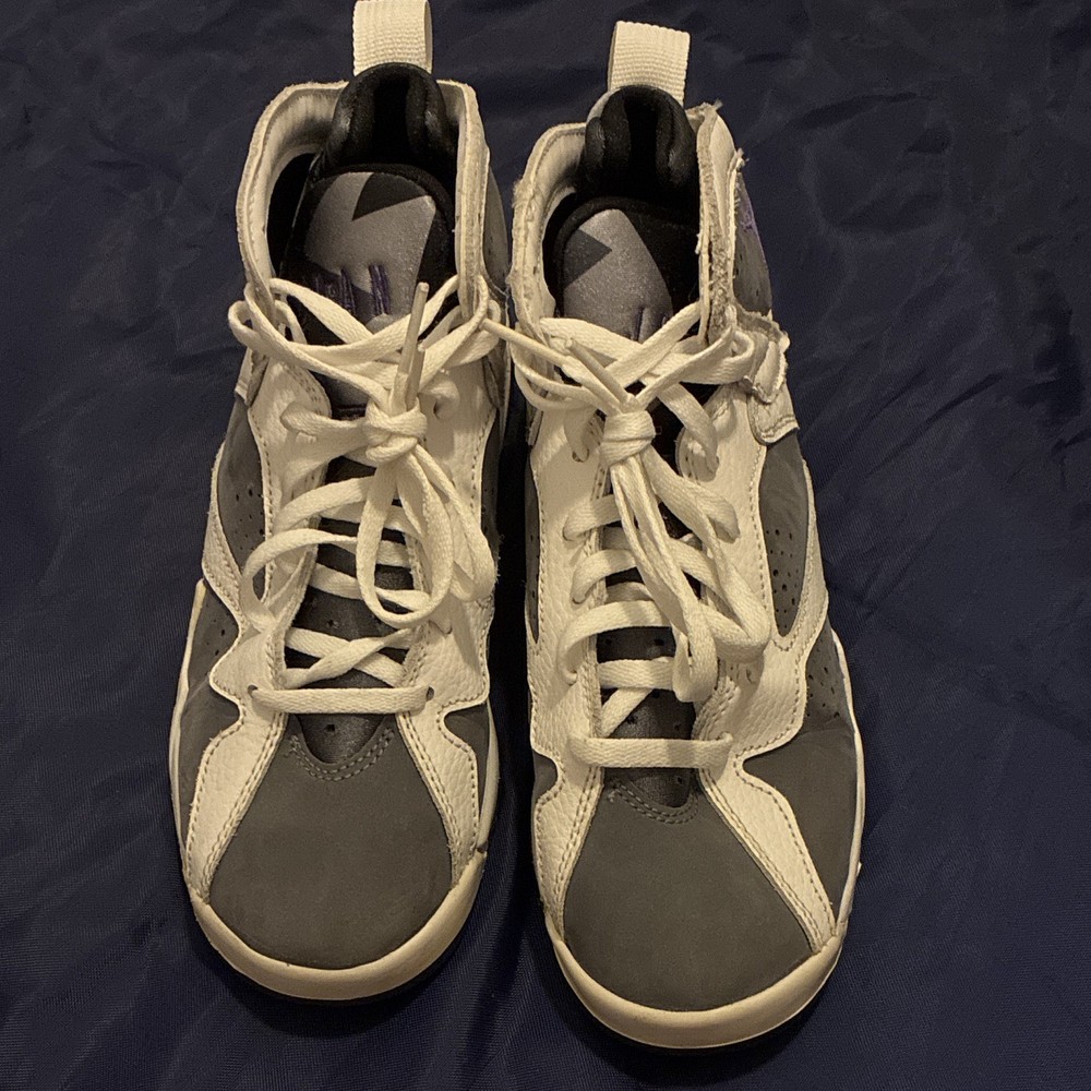 Jordan Air Jordan 7 Retro GS White/Gray/Purple/Black 4.5Y (DJ2777-100)