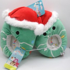 Original Squishmallows Carol The Christmas Tree Size 11-12 Kids Slippers New