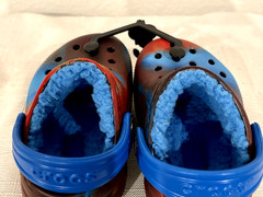 Crocs Kids Classic Lined Clog Multicolor Sz Child 4 Blue Red Burgundy New/Tags