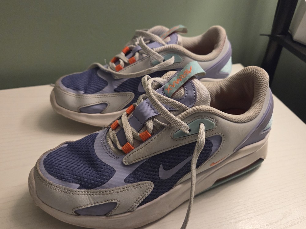 Nike Air Max Bolt Kids Sneakers Blue Gray Orange US 4Y EUR 36