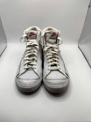 Nike Blazer Mid ’77 GS White Logo Print DJ4624-100 Kids 6 Sneaker Leather Skate