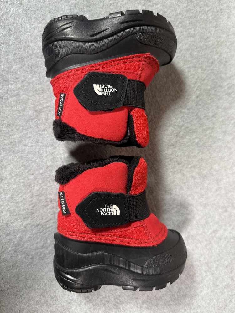 The North Face Alpenglow II Boots Toddler Size 4 Waterproof Fiery Red Black