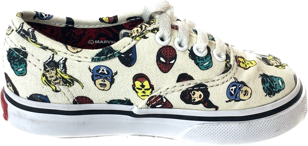 Limited Edition Kid’s Vans x Marvel Avengers Unisex Sneakers in White Multicolor