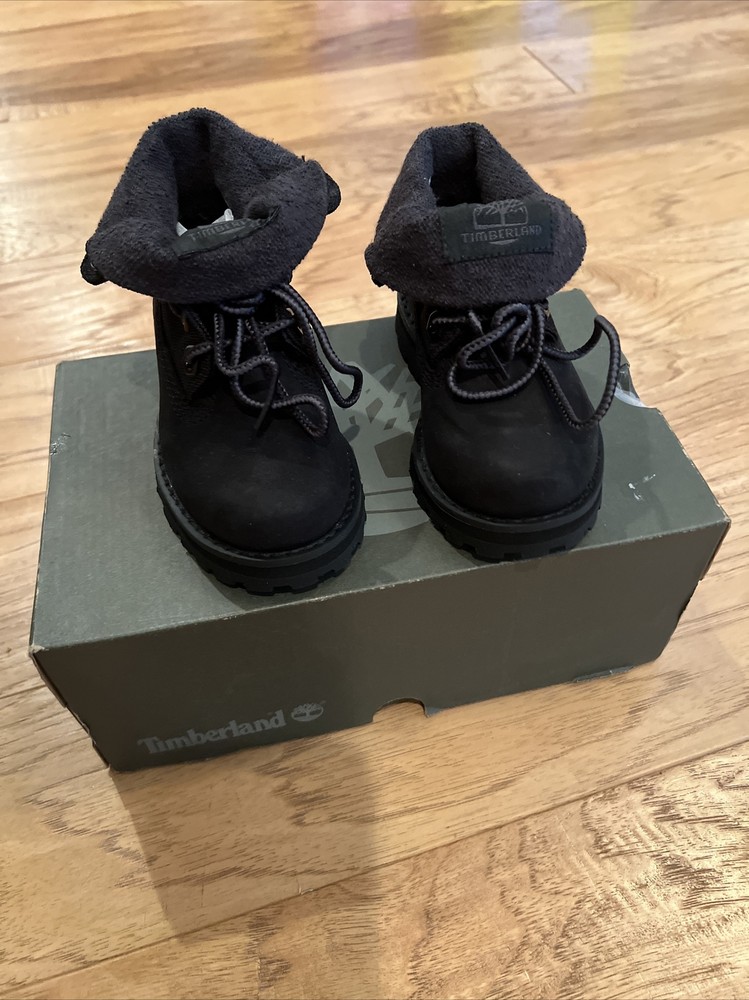 Timberland Courma kid Roll Top Boot – Black – Kids Size 6