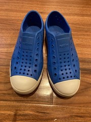 Native Jefferson Shoes Royal Blue/Shell White Big Kids US J2