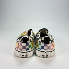 Vans Asher Rainbow Check Classic Slip On Shoes 500714 Youth Size 6 Women’s 7.5