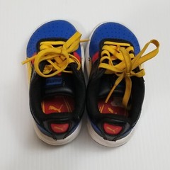 Puma Bright Blue Red Yellow Black Trim Leather Infant Toddler Size 5 Sneakers