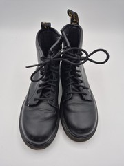 Dr. Martens Junior 1460 Softy Leather Boots Black Zip/Lace Up Size 3