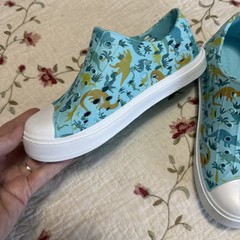 Dinosaurs Slip On Shoes Croc Style Plastic Kids Youth Size 13/1