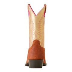 ARIAT UNISEX KIDS‘ DERBY MONROE WESTERN BOOT SIZE YOUTH 5 TERRA ROUGHOUT/GOLD