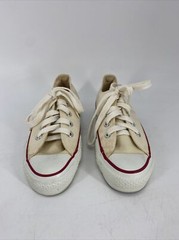 Vintage Converse All Star Low Shoe Made in USA 29165 White Youth 2.5 Women’s 4.5