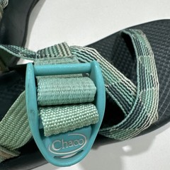 Chaco Marled Pine Youth 2 EcoTread Strappy Adjustable Sport Sandals Green Blue