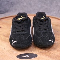 Puma Speedcat Toddler Size 8C Black White Suede Slip On Shoes Sneakers 401700-01