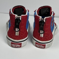 Vans X MARVEL Size 3.0T SPIDER-MAN SK8-HI ZIP RED BLUE Toddler Shoes