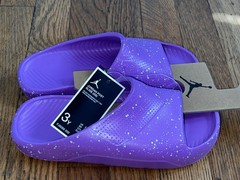 Jordan Post Slides GS Kids Size 3Y Purple Black Raspberry Volt Tint FJ6069-500