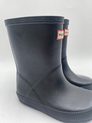 HUNTER FIRST CLASSIC Kids‘ NEW Rain Boots Black US Size B7/G8
